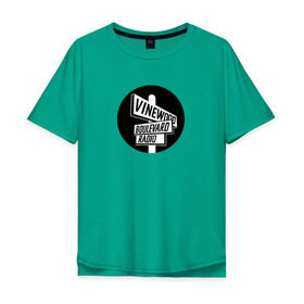 Мужская футболка хлопок Oversize с принтом Vinewood Boulevard Radio , 100% хлопок | свободный крой, круглый ворот, “спинка” длиннее передней части | gtav | radio | vbr | радио в grand theft auto: 5grandtheftauto