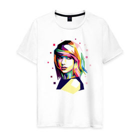 Мужская футболка хлопок с принтом Taylor Swift , 100% хлопок | прямой крой, круглый вырез горловины, длина до линии бедер, слегка спущенное плечо. | taylor swift | музыка | тэйлор свифт