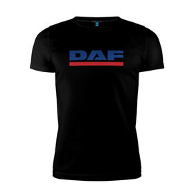 Мужская футболка премиум с принтом DAF , 92% хлопок, 8% лайкра | приталенный силуэт, круглый вырез ворота, длина до линии бедра, короткий рукав | 