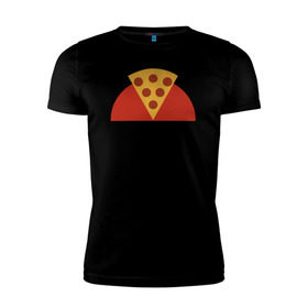 Мужская футболка премиум с принтом The Well Stacked Pizza , 92% хлопок, 8% лайкра | приталенный силуэт, круглый вырез ворота, длина до линии бедра, короткий рукав | grandtheftauto | lossantos | pizza | sanandreas | забегаловки в grand theft auto: san andreasgta