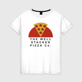 Женская футболка хлопок с принтом The Well Stacked Pizza , 100% хлопок | прямой крой, круглый вырез горловины, длина до линии бедер, слегка спущенное плечо | grandtheftauto | lossantos | pizza | sanandreas | забегаловки в grand theft auto: san andreasgta