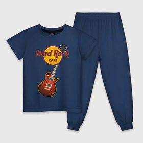 Детская пижама хлопок с принтом Hard Rock cafe , 100% хлопок |  брюки и футболка прямого кроя, без карманов, на брюках мягкая резинка на поясе и по низу штанин
 | гитара