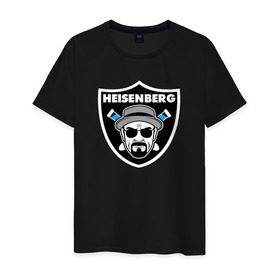 Мужская футболка хлопок с принтом Heisenberg Raiders , 100% хлопок | прямой крой, круглый вырез горловины, длина до линии бедер, слегка спущенное плечо. | breaking bad | во все тяжкие | гайзенберг | сериал
