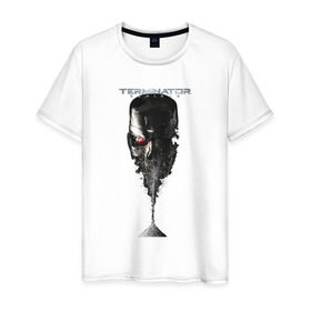 Мужская футболка хлопок с принтом Терминатор , 100% хлопок | прямой крой, круглый вырез горловины, длина до линии бедер, слегка спущенное плечо. | genisys | terminator | арнольд | генезис | терминатор | шварцнеггер