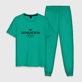 Мужская пижама хлопок с принтом Sensation The Legacy , 100% хлопок | брюки и футболка прямого кроя, без карманов, на брюках мягкая резинка на поясе и по низу штанин
 | amsterdam | sensation | the legacy | сэнсэйшн