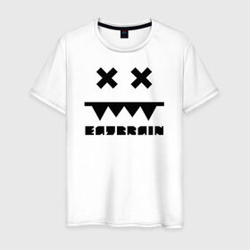 Мужская футболка хлопок с принтом Eatbrain Logo , 100% хлопок | прямой крой, круглый вырез горловины, длина до линии бедер, слегка спущенное плечо. | eatbrain | music | для любителей жирного neurofunk звучания.drum