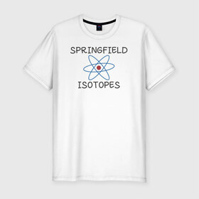 Мужская футболка премиум с принтом Springfield isotopes , 92% хлопок, 8% лайкра | приталенный силуэт, круглый вырез ворота, длина до линии бедра, короткий рукав | Тематика изображения на принте: 