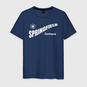 Мужская футболка хлопок с принтом Springfield isotopes , 100% хлопок | прямой крой, круглый вырез горловины, длина до линии бедер, слегка спущенное плечо. | Тематика изображения на принте: springfield isotopes симпсоны simpsons homer