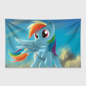 Флаг-баннер с принтом My littlle pony , 100% полиэстер | размер 67 х 109 см, плотность ткани — 95 г/м2; по краям флага есть четыре люверса для крепления | littlle | littlle pony | pony | пони