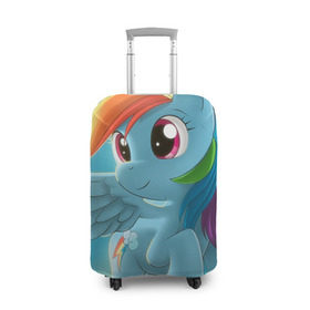 Чехол для чемодана 3D с принтом My littlle pony , 86% полиэфир, 14% спандекс | двустороннее нанесение принта, прорези для ручек и колес | littlle | littlle pony | pony | пони