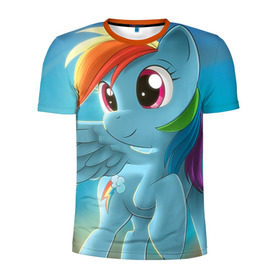 Мужская футболка 3D спортивная с принтом My littlle pony , 100% полиэстер с улучшенными характеристиками | приталенный силуэт, круглая горловина, широкие плечи, сужается к линии бедра | littlle | littlle pony | pony | пони
