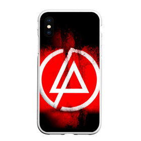 Чехол для iPhone XS Max матовый с принтом Linkin Park , Силикон | Область печати: задняя сторона чехла, без боковых панелей | linkin park | линкин парк | логотип | рок