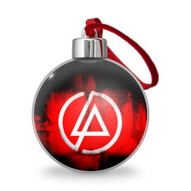 Ёлочный шар с принтом Linkin Park , Пластик | Диаметр: 77 мм | Тематика изображения на принте: linkin park | линкин парк | логотип | рок