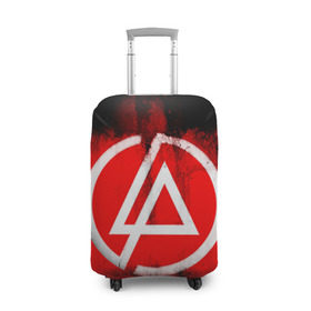 Чехол для чемодана 3D с принтом Linkin Park , 86% полиэфир, 14% спандекс | двустороннее нанесение принта, прорези для ручек и колес | linkin park | линкин парк | логотип | рок