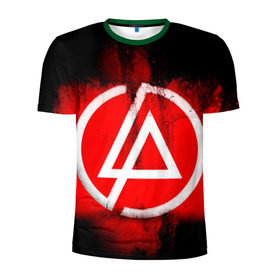 Мужская футболка 3D спортивная с принтом Linkin Park , 100% полиэстер с улучшенными характеристиками | приталенный силуэт, круглая горловина, широкие плечи, сужается к линии бедра | linkin park | линкин парк | логотип | рок