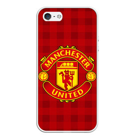 Чехол для iPhone 5/5S матовый с принтом Manchester united , Силикон | Область печати: задняя сторона чехла, без боковых панелей | manchester united | манчестер юнайтед | спорт | фк | футбол