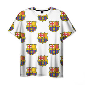 Мужская футболка 3D с принтом Барселона , 100% полиэфир | прямой крой, круглый вырез горловины, длина до линии бедер | barcelona | барса | барселона | спорт | фк | футбол