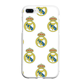 Чехол для iPhone 7Plus/8 Plus матовый с принтом Real Madrid , Силикон | Область печати: задняя сторона чехла, без боковых панелей | real madrid | реал мадрид | спорт | фк | футбол