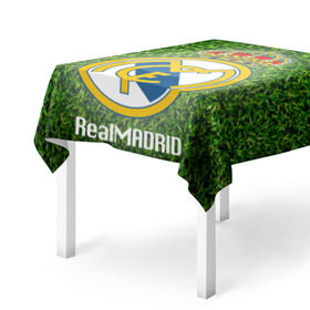 Скатерть 3D с принтом Real Madrid , 100% полиэстер (ткань не мнется и не растягивается) | Размер: 150*150 см | Тематика изображения на принте: real madrid | реал мадрид | спорт | фк | футбол
