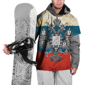 Накидка на куртку 3D с принтом Россия , 100% полиэстер |  | Тематика изображения на принте: герб | патриот | россия | рф | флаг