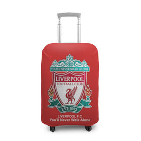 Чехол для чемодана 3D с принтом Liverpool , 86% полиэфир, 14% спандекс | двустороннее нанесение принта, прорези для ручек и колес | ливерпуль