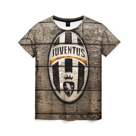 Женская футболка 3D с принтом Juventus , 100% полиэфир ( синтетическое хлопкоподобное полотно) | прямой крой, круглый вырез горловины, длина до линии бедер | juventus | спорт | фк | футбол | ювентус