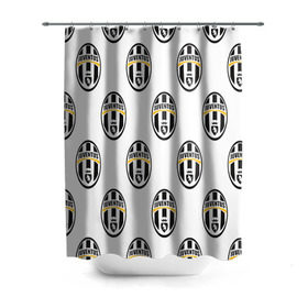 Штора 3D для ванной с принтом Juventus , 100% полиэстер | плотность материала — 100 г/м2. Стандартный размер — 146 см х 180 см. По верхнему краю — пластиковые люверсы для креплений. В комплекте 10 пластиковых колец | juventus | спорт | фк | футбол | ювентус