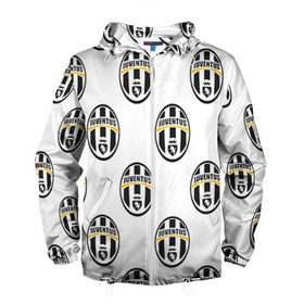 Мужская ветровка 3D с принтом Juventus , 100% полиэстер | подол и капюшон оформлены резинкой с фиксаторами, два кармана без застежек по бокам, один потайной карман на груди | juventus | спорт | фк | футбол | ювентус