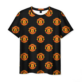 Мужская футболка 3D с принтом Manchester United , 100% полиэфир | прямой крой, круглый вырез горловины, длина до линии бедер | manchester united | манчестер | спорт | фк | футбол
