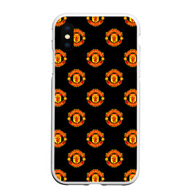 Чехол для iPhone XS Max матовый с принтом Manchester United , Силикон | Область печати: задняя сторона чехла, без боковых панелей | manchester united | манчестер | спорт | фк | футбол