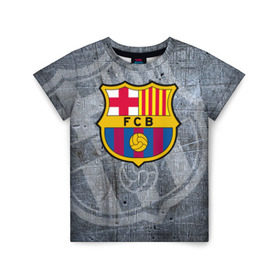 Детская футболка 3D с принтом Barcelona , 100% гипоаллергенный полиэфир | прямой крой, круглый вырез горловины, длина до линии бедер, чуть спущенное плечо, ткань немного тянется | Тематика изображения на принте: barcelona | барса | барселона | спорт | футбол