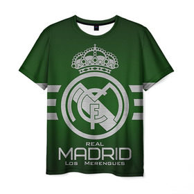 Мужская футболка 3D с принтом Real Madrid , 100% полиэфир | прямой крой, круглый вырез горловины, длина до линии бедер | real madrid | реал мадрид | спорт | футбол