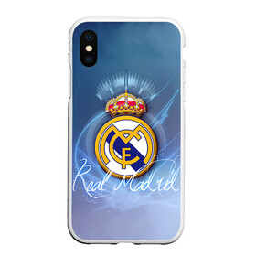 Чехол для iPhone XS Max матовый с принтом Real Madrid , Силикон | Область печати: задняя сторона чехла, без боковых панелей | real madrid | реал мадрид | спорт | футбол