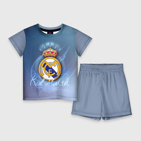 Детский костюм с шортами 3D с принтом Real Madrid ,  |  | Тематика изображения на принте: real madrid | реал мадрид | спорт | футбол