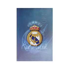 Обложка для паспорта матовая кожа с принтом Real Madrid , натуральная матовая кожа | размер 19,3 х 13,7 см; прозрачные пластиковые крепления | Тематика изображения на принте: real madrid | реал мадрид | спорт | футбол