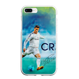 Чехол для iPhone 7Plus/8 Plus матовый с принтом Ronaldo , Силикон | Область печати: задняя сторона чехла, без боковых панелей | роналдо