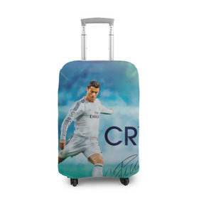 Чехол для чемодана 3D с принтом Ronaldo , 86% полиэфир, 14% спандекс | двустороннее нанесение принта, прорези для ручек и колес | роналдо