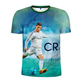 Мужская футболка 3D спортивная с принтом Ronaldo , 100% полиэстер с улучшенными характеристиками | приталенный силуэт, круглая горловина, широкие плечи, сужается к линии бедра | Тематика изображения на принте: роналдо