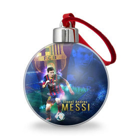 Ёлочный шар с принтом Messi , Пластик | Диаметр: 77 мм | месси