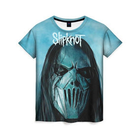 Женская футболка 3D с принтом Slipknot , 100% полиэфир ( синтетическое хлопкоподобное полотно) | прямой крой, круглый вырез горловины, длина до линии бедер | deth | rock | slipknot | маска | мрак | рок | слипнот