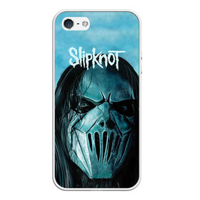 Чехол для Apple iPhone 5/5S силиконовый с принтом Slipknot , Силикон | Область печати: задняя сторона чехла, без боковых панелей | deth | rock | slipknot | маска | мрак | рок | слипнот