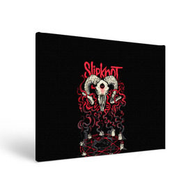 Холст прямоугольный с принтом Slipknot , 100% ПВХ |  | deth | rock | slipknot | баран | маска | мрак | рок | слипнот | череп