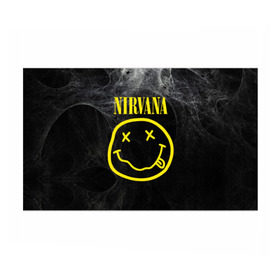 Бумага для упаковки 3D с принтом Nirvana , пластик и полированная сталь | круглая форма, металлическое крепление в виде кольца | cobain | curt | nirvana | rock | smile | кобейн | курт | рок | смайл