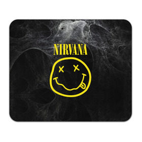 Коврик прямоугольный с принтом Nirvana , натуральный каучук | размер 230 х 185 мм; запечатка лицевой стороны | cobain | curt | nirvana | rock | smile | кобейн | курт | рок | смайл