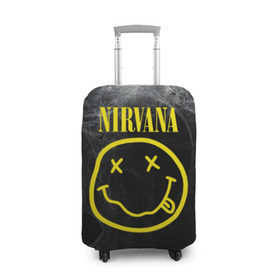 Чехол для чемодана 3D с принтом Nirvana , 86% полиэфир, 14% спандекс | двустороннее нанесение принта, прорези для ручек и колес | cobain | curt | nirvana | rock | smile | кобейн | курт | рок | смайл