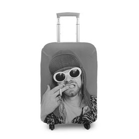 Чехол для чемодана 3D с принтом Nirvana , 86% полиэфир, 14% спандекс | двустороннее нанесение принта, прорези для ручек и колес | cobain | curt | nirvana | rock | кобейн | курт | рок