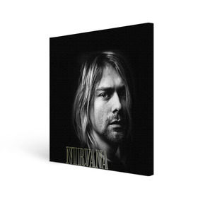 Холст квадратный с принтом Nirvana , 100% ПВХ |  | Тематика изображения на принте: cobain | curt | nirvana | rock | кобейн | курт | рок