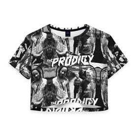 Женская футболка 3D укороченная с принтом The Prodigy , 100% полиэстер | круглая горловина, длина футболки до линии талии, рукава с отворотами | лиса