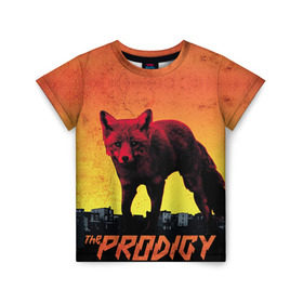 Детская футболка 3D с принтом The Prodigy , 100% гипоаллергенный полиэфир | прямой крой, круглый вырез горловины, длина до линии бедер, чуть спущенное плечо, ткань немного тянется | лиса