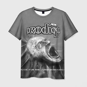 Мужская футболка 3D с принтом The Prodigy , 100% полиэфир | прямой крой, круглый вырез горловины, длина до линии бедер | dnb | drum | prodigy | rave | продиджи | рейв | рэйв